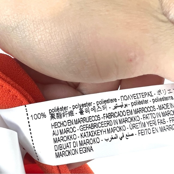 ZARA FLUID PANTS I PUMPKIN ORANGE size XS - Picture 9 of 9